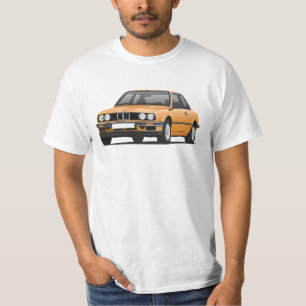 BMW E30 (3-series), illustration, orange T-Shirt