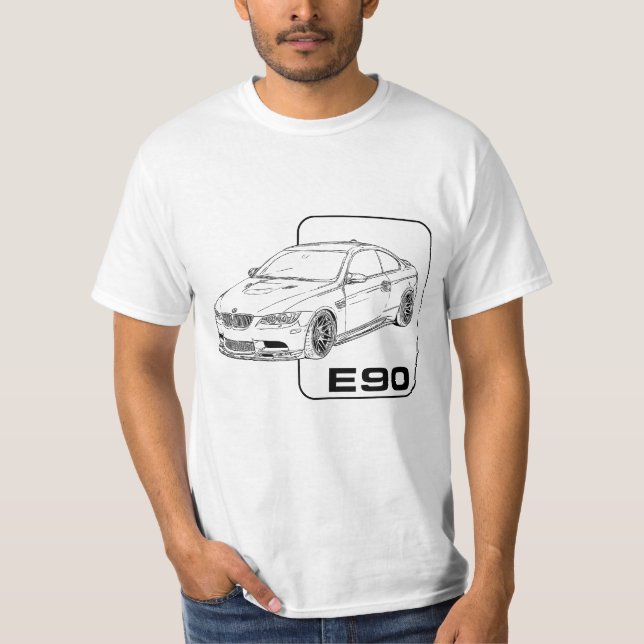 BMW E90 M3 Design for Car Lovers T-Shirt (Front)