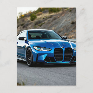 BMW M4 Competition Modern German Sports Car Postcard
