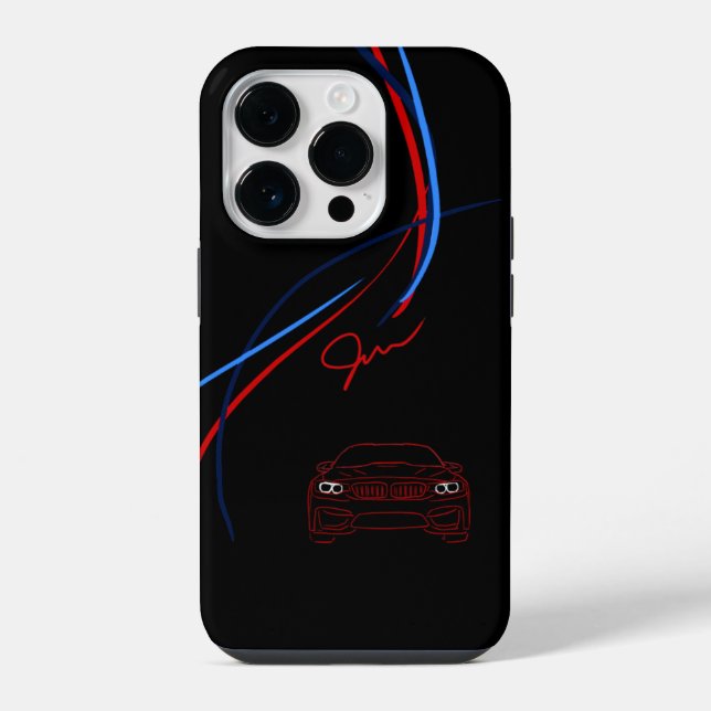 BMW M4 Stripes iPhone 14 Case (Back)