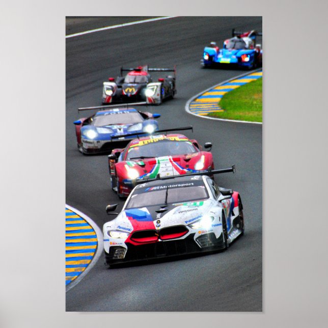 BMW M8 GTE 24 Hours of Le Mans 2018 Poster (Front)