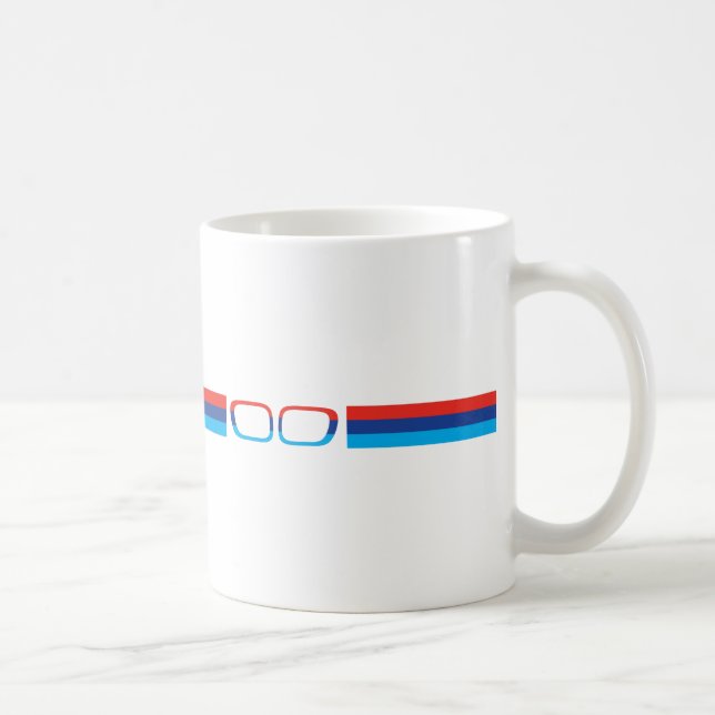BMW M horizontal stripes and kidneys Coffee Mug (Right)