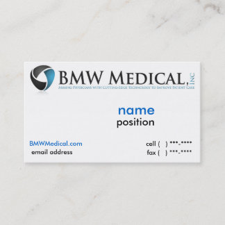 BMW Medical Card Design