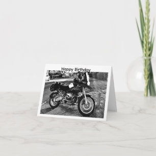 BMW Motor Bike Birthday Card
