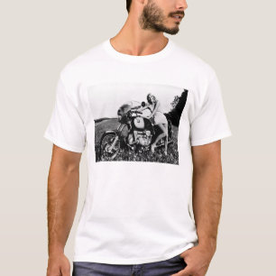 BMW Motorcycle and Beautiful Woman T-Shirt