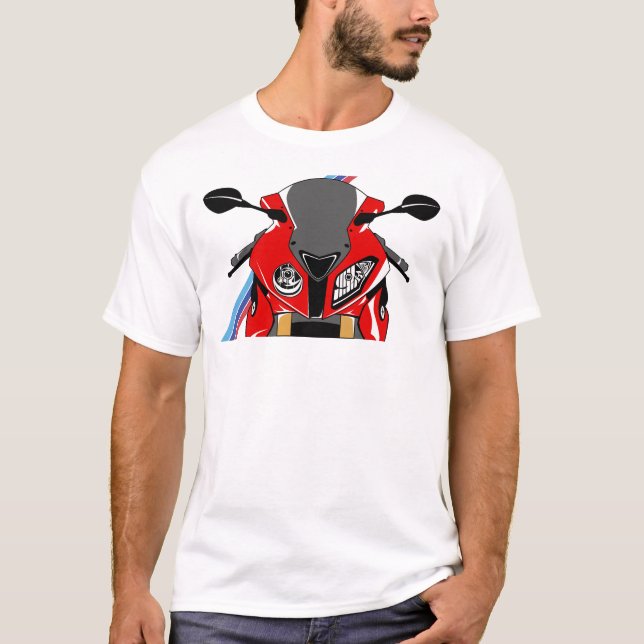 BMW S1000RR Sport Bike LEGENDARY M POWER T-Shirt (Front)