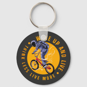 BMX Astronaut riding bike  Key Ring