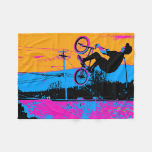 BMX Back-Flip Fleece Blanket