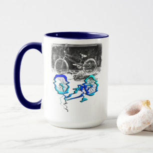 BMX Bicycle Sport Coloured Reflection Mug