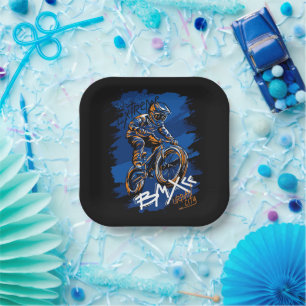 Bmx Bicycle Urban Graffiti streetwear Paper Plate