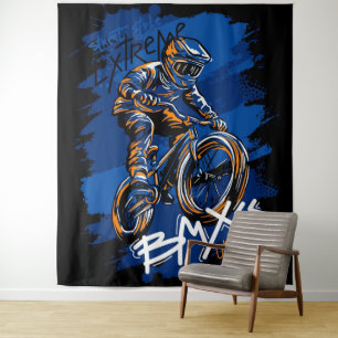 Bmx Bicycle Urban Graffiti streetwear  Tapestry