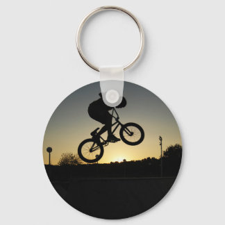 BMX bicycling freestyler stunt jump Key Ring