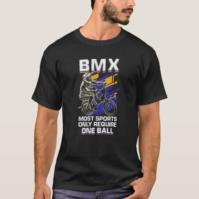 Bmx Bike Accessories Bmx Rider Ramp Bmx Downhill B T-Shirt (Front)