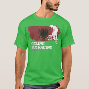 BMX Bike Albania Flag Biking Cycling Racing BMX  T-Shirt