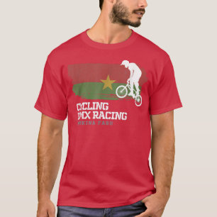 BMX Bike Burkina Faso Flag Biking Cycling Racing B T-Shirt