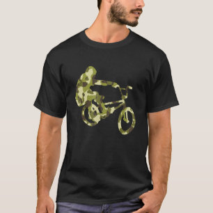 Bmx Bike Camo Racer Biker T-Shirt