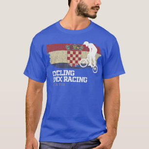 BMX Bike Croatia Flag Biking Cycling Racing BMX  2 T-Shirt