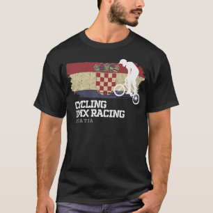 BMX Bike Croatia Flag Biking Cycling Racing BMX  2 T-Shirt