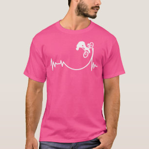 Bmx Bike Cyclist Bmx Bicycles Cycling Heartbeat Bi T-Shirt