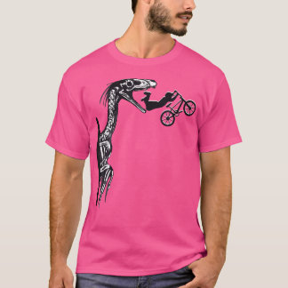 Bmx Bike Cyclist Dinosaur Bicycles Cycling Biking  T-Shirt