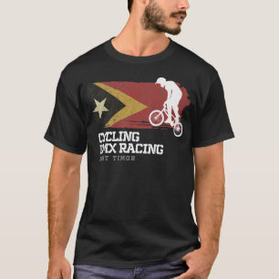 BMX Bike East Timor Flag Biking Cycling Racing BMX T-Shirt