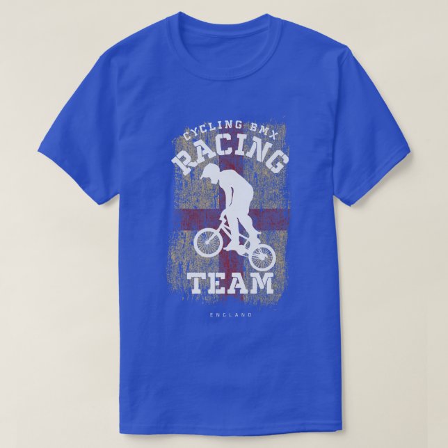 BMX Bike England Flag Biking Cycling Racing BMX 29 T-Shirt (Design Front)