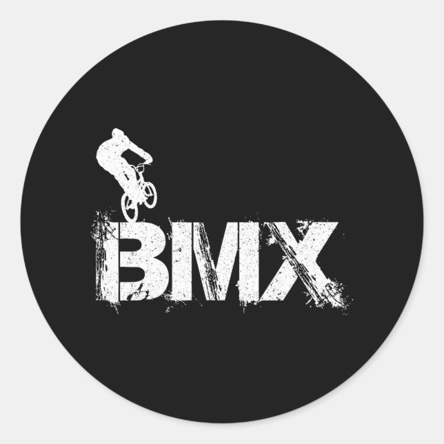 BMX Bike Fans Boys BMX Accessories Classic Round Sticker (Front)