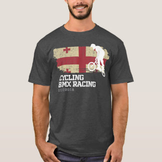 BMX Bike Georgia Flag Biking Cycling Racing BMX 35 T-Shirt