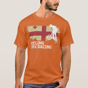 BMX Bike Georgia Flag Biking Cycling Racing BMX 3 T-Shirt