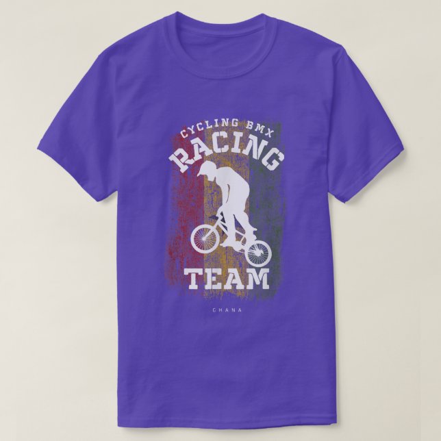 BMX Bike Ghana Flag Biking Cycling Racing BMX 357 T-Shirt (Design Front)