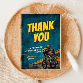 BMX Bike "Let's Ride" Birthday - Street Style Thank You Card