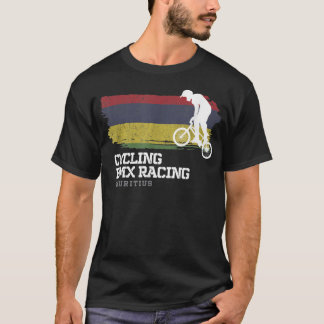 BMX Bike Mauritius Flag Biking Cycling Racing BMX  T-Shirt