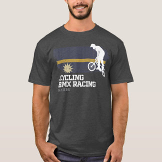 BMX Bike Nauru Flag Biking Cycling Racing BMX T-Shirt