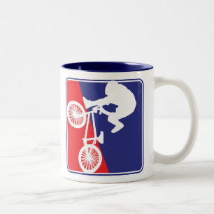 BMX Bike rider Two-Tone Coffee Mug