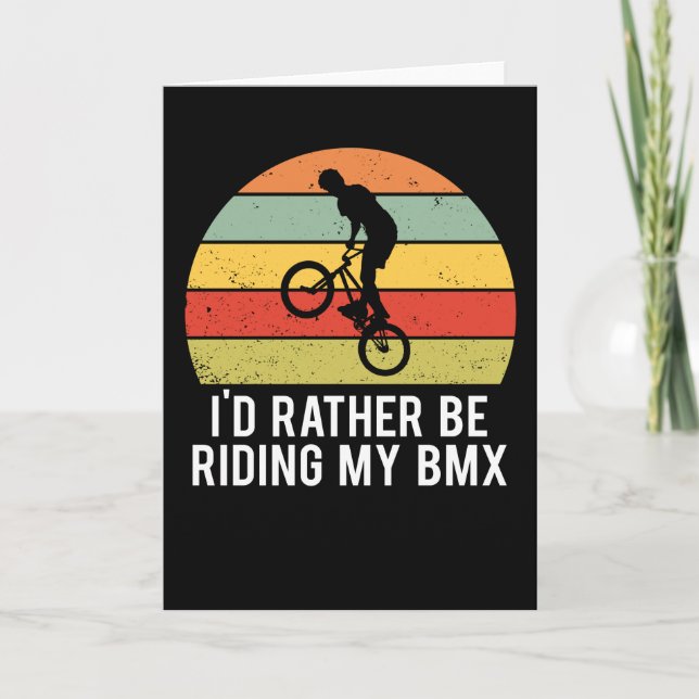 BMX Bike Saying Freestyle Sport Retro Gift Card (Front)