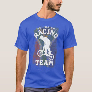 BMX Bike South Africa Flag Biking Cycling Racing B T-Shirt