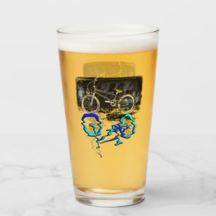BMX Bike Sport Coloured Reflection Glass