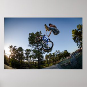 BMX Bike Stunt can-can Poster