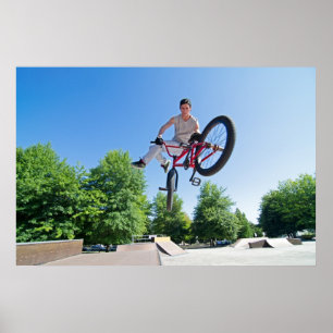 BMX Bike Stunt tail whip Poster