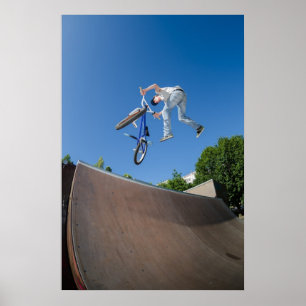 BMX Bike Stunt tail whip Poster