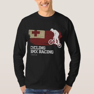 BMX Bike Tonga Flag Biking Cycling Racing BMX T-Shirt