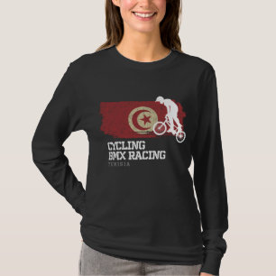 BMX Bike Tunisia Flag Biking Cycling Racing BMX T-Shirt