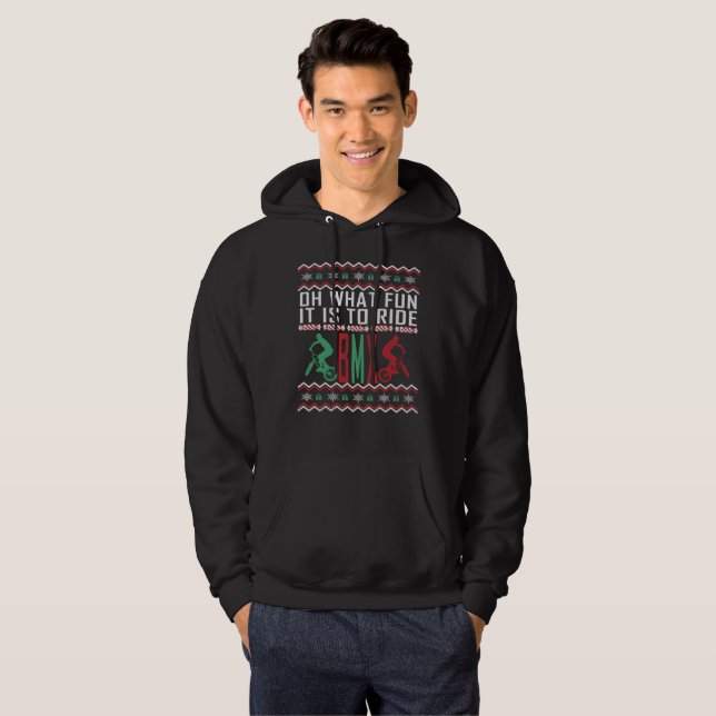 BMX Bike Ugly Christmas Sweater (Front Full)