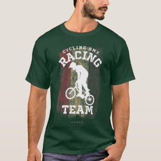 BMX Bike Yemen Flag Biking Cycling Racing BMX   T-Shirt