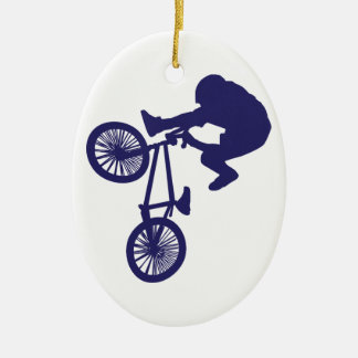 BMX Biker Ceramic Tree Decoration
