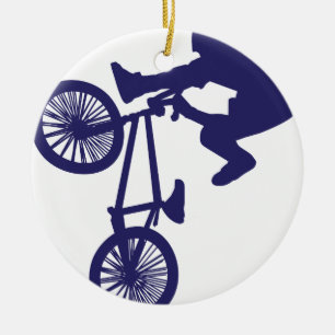 BMX Biker Ceramic Tree Decoration