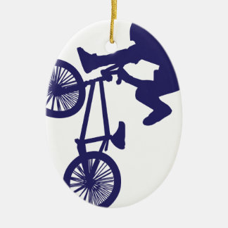 BMX Biker Ceramic Tree Decoration