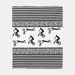 BMX Biker Fleece Blanket