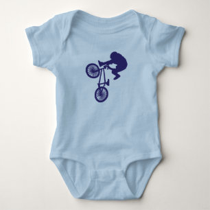 BMX Biker grabbing some High Air Baby Bodysuit