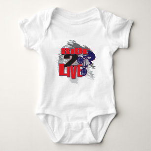 BMX Biker Ride to Live Baby Bodysuit